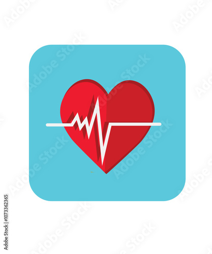Heart rate and pulse vector design stock illustration