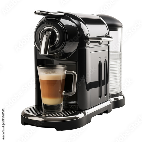 A Small Coffee Machine Isolated On Transparent Background	