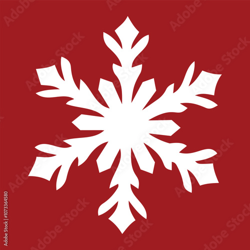 Winter's Touch: Intricate Snowflake Vector Design.