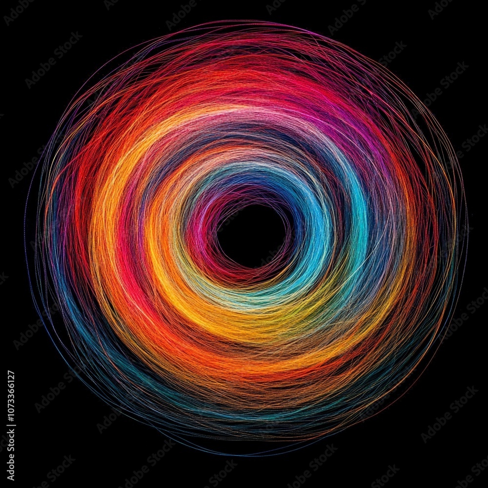 Fototapeta premium Futuristic glowing digital circle representing technology and data