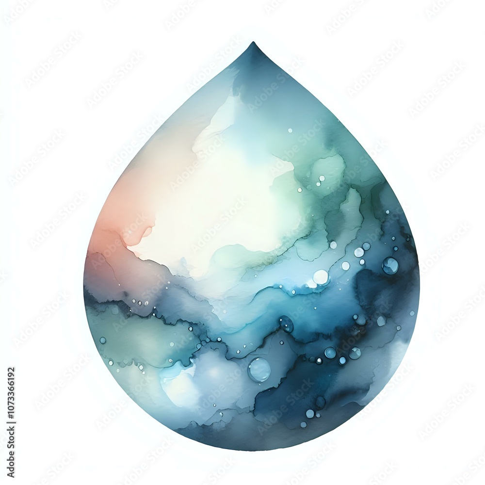 Obraz premium Cosmic Droplet: The Universe Within Water