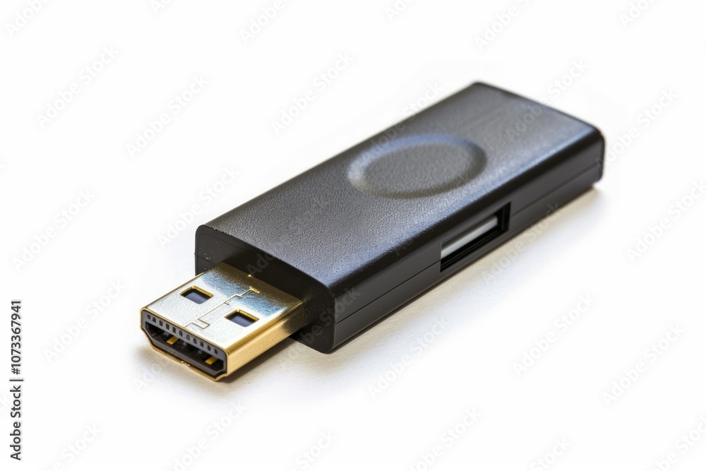 White usb flash drive isolated on the white background. Neural network ai generated art White usb flash drive isolated on the white background. Neural network ai generated art