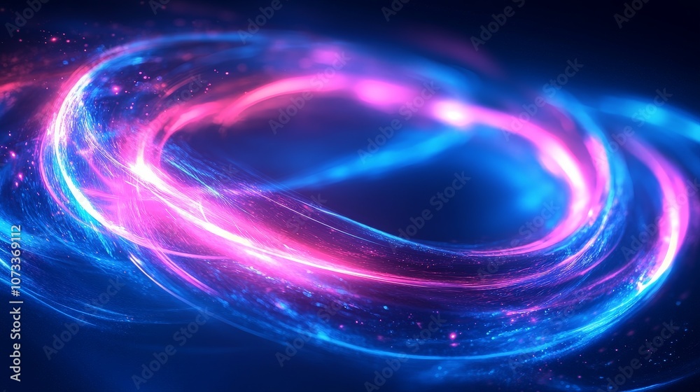 Futuristic glowing digital circle representing technology and data Futuristic glowing digital circle representing technology and data