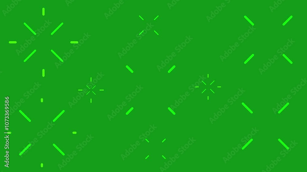 line blast template elements cartoon green color firework element. Transparent background in After Effects pop up, line, shiny, blast on green screen background, sky.
