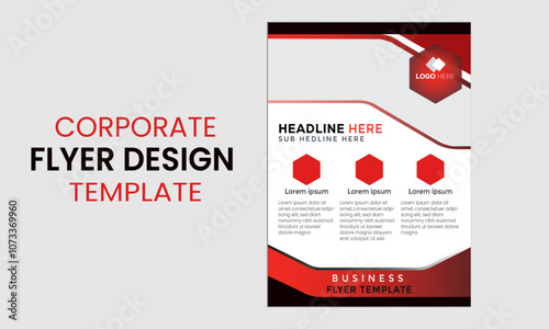 creative professional business brochure design , a bundle of 2 templates of different colors a flyer template.it company flyer and editable vector flyer design template layout
