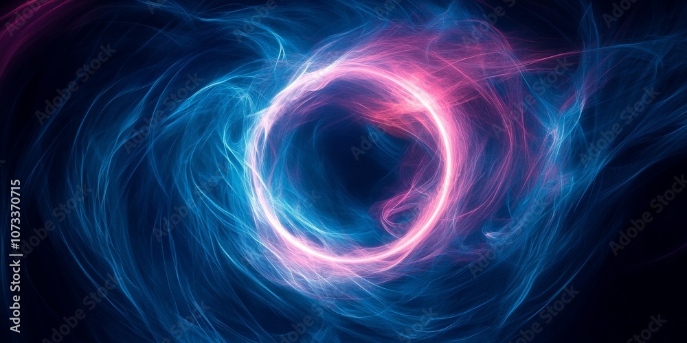 Futuristic glowing digital circle representing technology and data Futuristic glowing digital circle representing technology and data