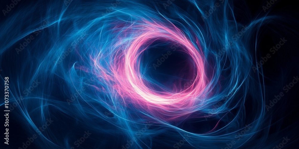 Futuristic glowing digital circle representing technology and data