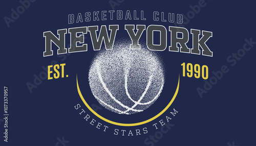 Basketball sports graphic design vector good for young boys print t-shirts. Vintage design. Grunge background. Sports typography, t-shirt graphics, posters, banners, flyers, print, and postcards