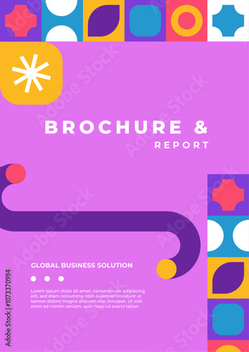 Colorful Abstract Brochure Design for Business Report and Presentation