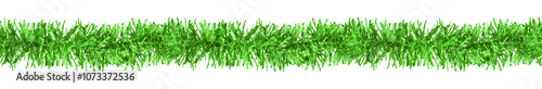 Foto Christmas  green tinsel isolated on white or transparent background