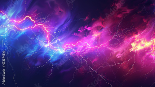 Rgb colorfull thunder background