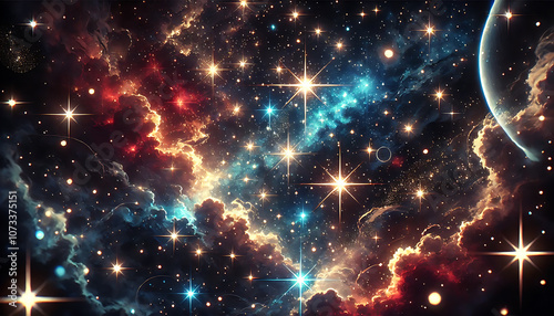 光・光線・放射線・集中光のグラフィック