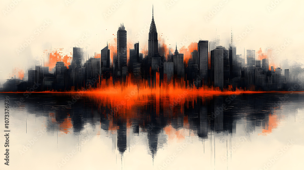 A sleek and modern digital art depiction of the skyline of a city at dusk, with glowing lights and towering skyscrapers, showcasing the vibrant energy of urban life and the dynamic contrasts between l A sleek and modern digital art depiction of the skyline of a city at dusk, with glowing lights and towering skyscrapers, showcasing the vibrant energy of urban life and the dynamic contrasts between l