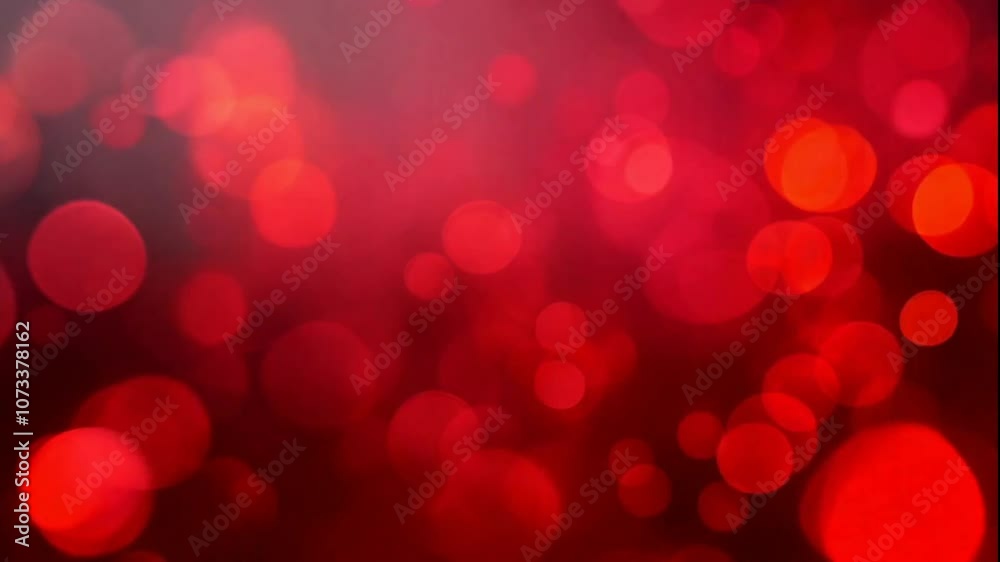 Loop abstract blurred red bokeh soft gradient slow motion movement looping video