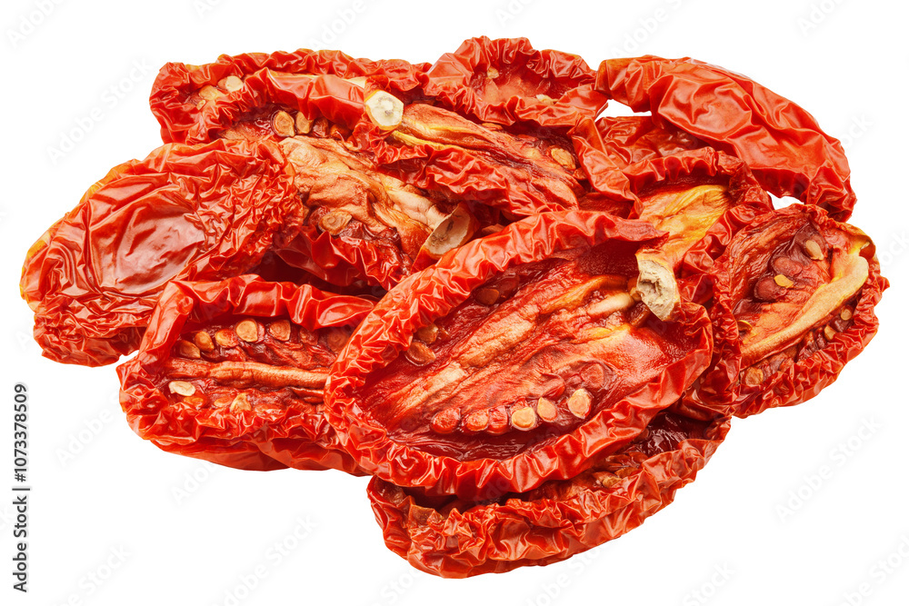 Fototapeta premium dried Tomato isolated on white background, full depth of field
