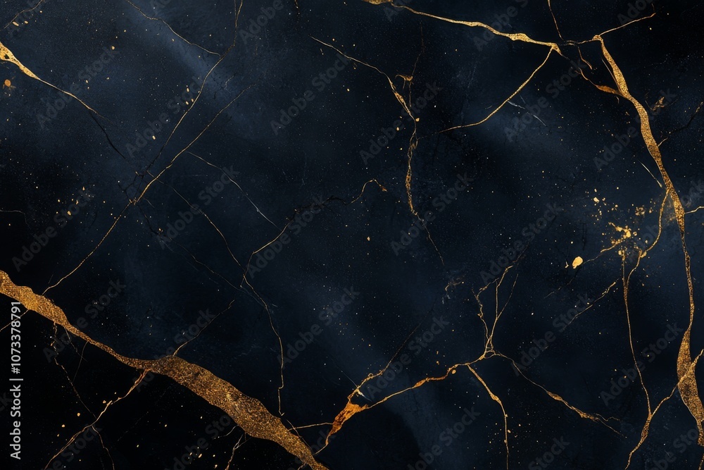 Elegant Black Marble with Golden Veins