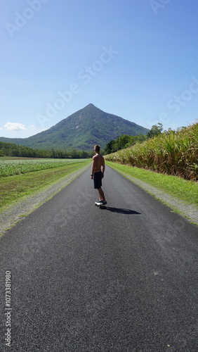Enjoying life on a skateboard in Australia YOLO you live only once