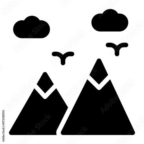 mountain glyph icon