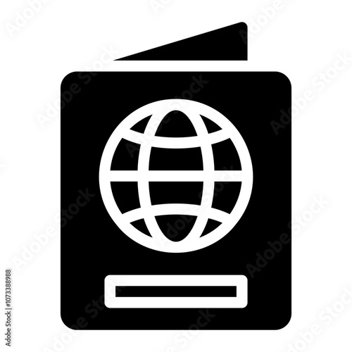 passport glyph icon