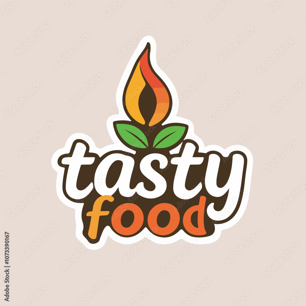 Food delivery man logo with motor bike sticker characters