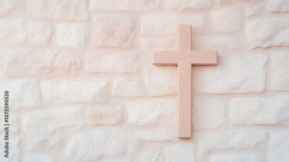 Wooden Cross in an Old Stone Chapel - Close-Up View Showcasing Timeless Faith and Rustic Charm Wooden Cross in an Old Stone Chapel - Close-Up View Showcasing Timeless Faith and Rustic Charm