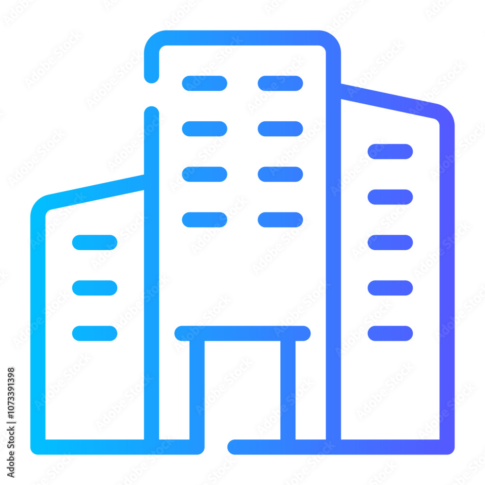 apartment gradient icon apartment gradient icon