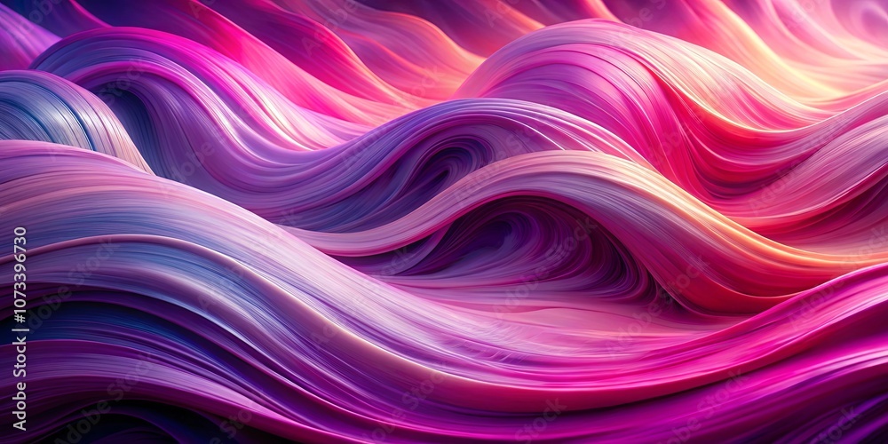 Abstract Flowing Purple and Pink Waves, A Symphony of Color and Movement Abstract Flowing Purple and Pink Waves, A Symphony of Color and Movement