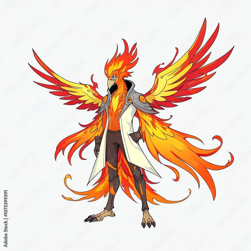 Fototapeta premium Fiery Phoenix Illustration