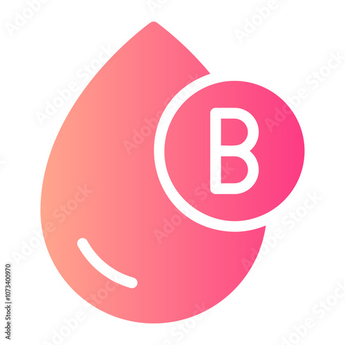 blood type b gradient icon