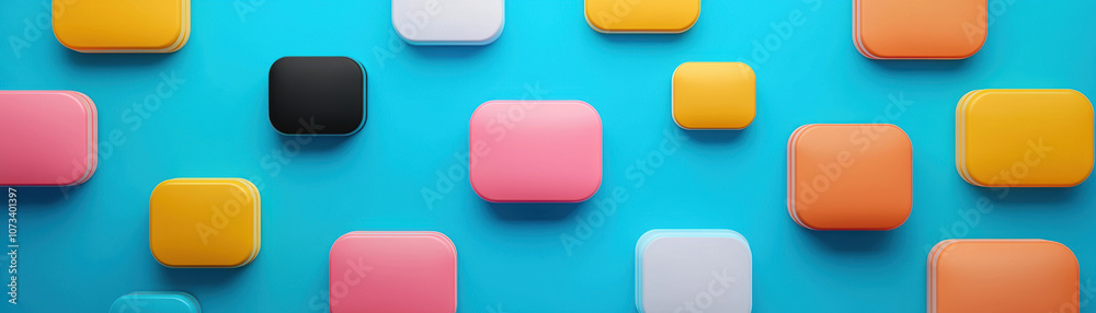 A vibrant arrangement of colorful geometric shapes on a blue background, showcasing a playful and modern design aesthetic. A vibrant arrangement of colorful geometric shapes on a blue background, showcasing a playful and modern design aesthetic.