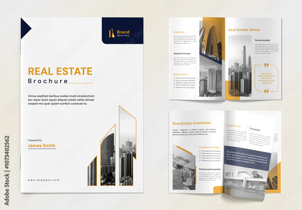 Real Estate Brochure Layout Stock Template | Adobe Stock