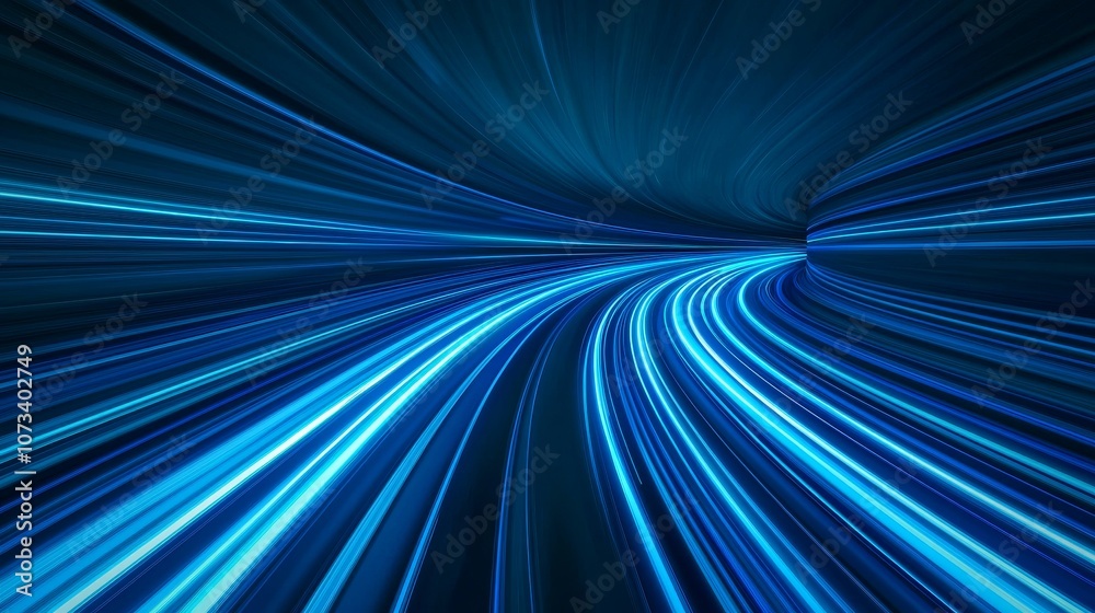 A dynamic representation of blue light trails creating an abstract, futuristic pathway that evokes speed and innovation. A dynamic representation of blue light trails creating an abstract, futuristic pathway that evokes speed and innovation.