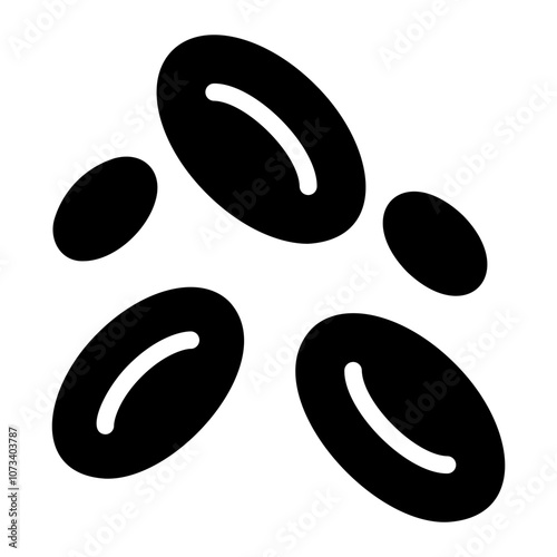red blood cells glyph icon