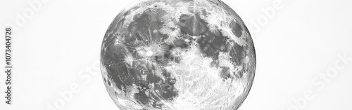 Isolated detailed moon texture with realistic surface photo