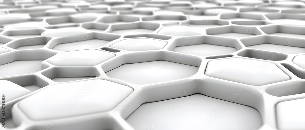 Fototapeta premium A white background with a pattern of hexagons