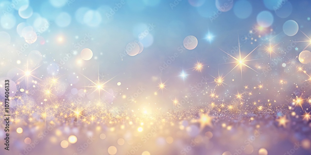 Abstract background with ethereal shimmer and golden stars, perfect for festive celebrations and dreamy designs. Abstract background with ethereal shimmer and golden stars, perfect for festive celebrations and dreamy designs.