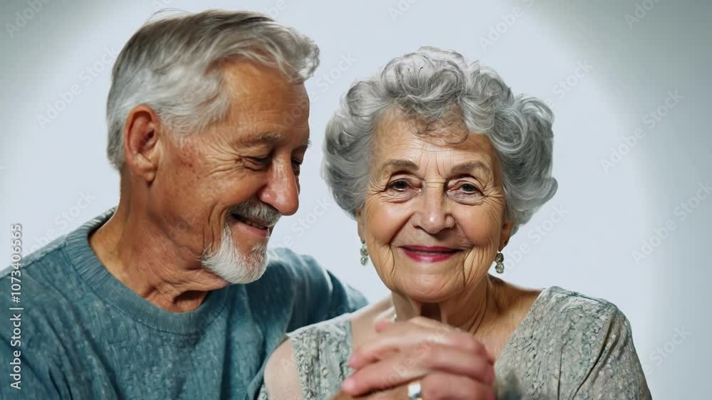 An elderly couple sharing a tender moment, symbolizing love and companionship in old age. Ideal for themes of senior lifestyle, relationships, and affection. An elderly couple sharing a tender moment, symbolizing love and companionship in old age. Ideal for themes of senior lifestyle, relationships, and affection.