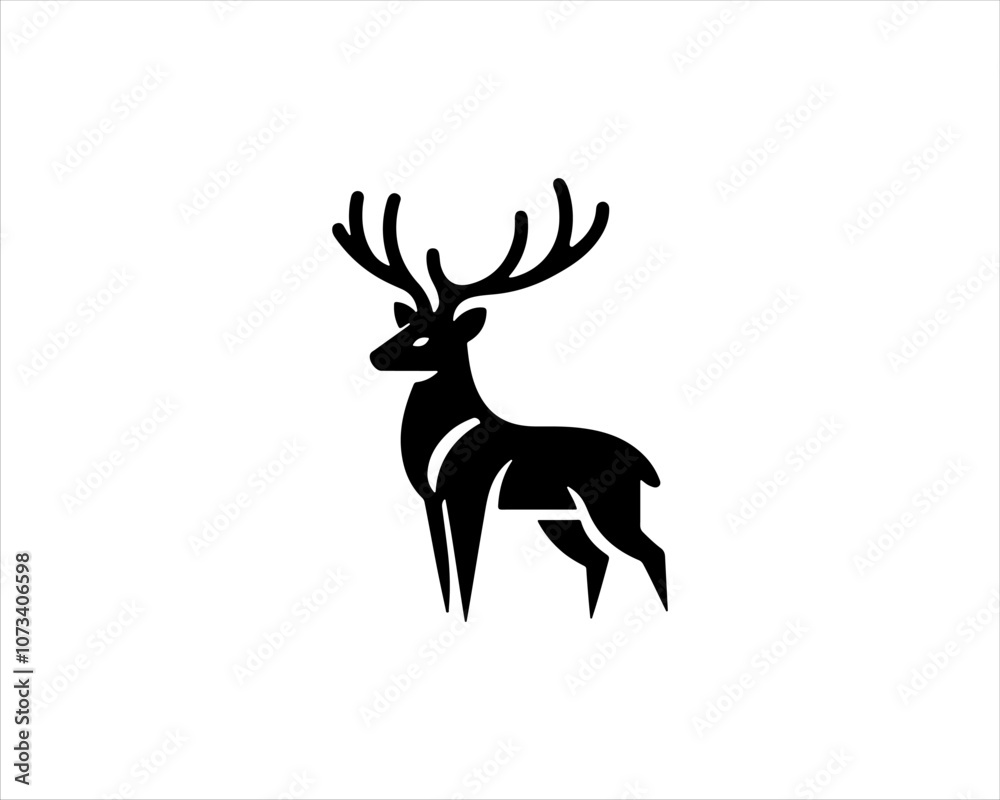Obraz premium Deer logo vector template.
