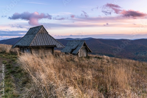 Fototapeta Naklejka Na Ścianę i Meble -  Polish Wilderness in Full Fall Color: Bieszczady