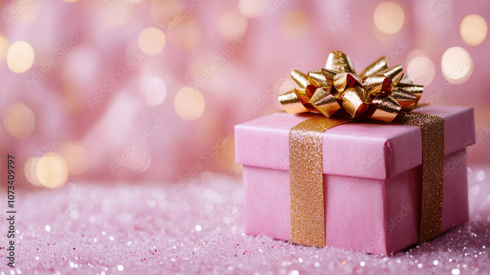 Bokeh light effect on a gift box Bokeh light effect on a gift box