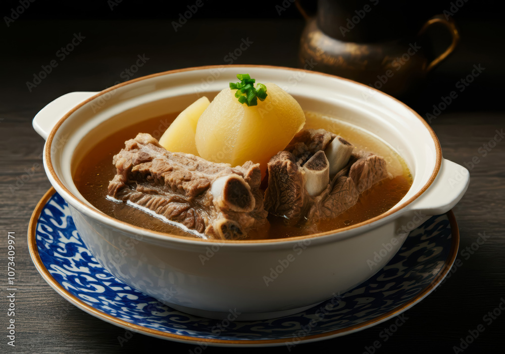 Double-boiled Spare Rib Soup with Chinese Yam and Snow Pear Double-boiled Spare Rib Soup with Chinese Yam and Snow Pear
