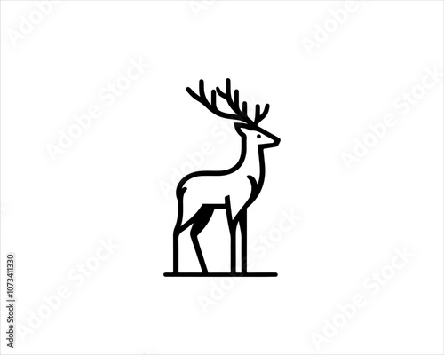 deer silhouette vector illustration