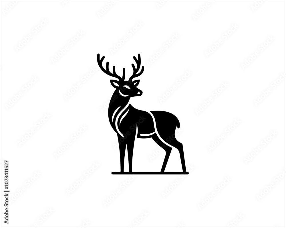 Fototapeta premium silhouette of deer