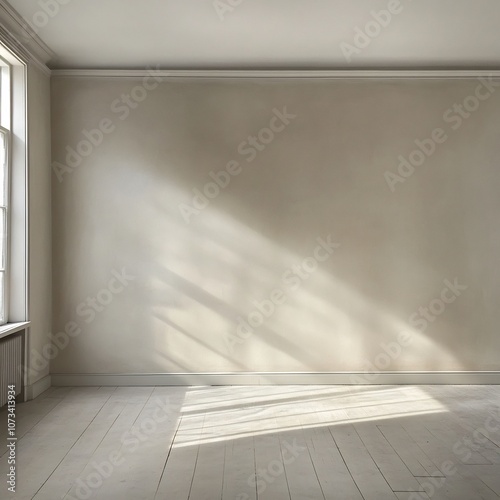 Minimalist Empty Room with Natural Light and Hardwood Floors