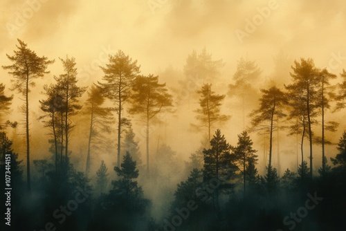 Misty Forest Landscape