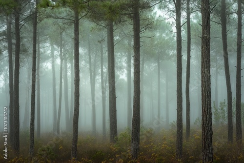 Misty Forest Landscape