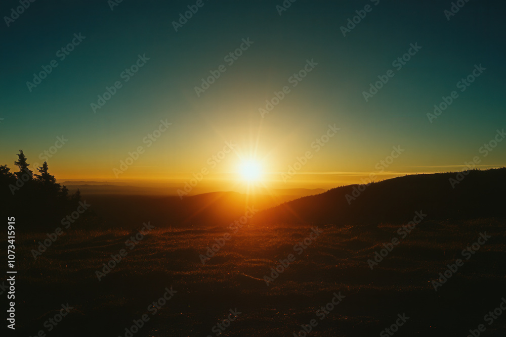 Majestic Mountain Peak Rising Above Morning Clouds Majestic Mountain Peak Rising Above Morning Clouds