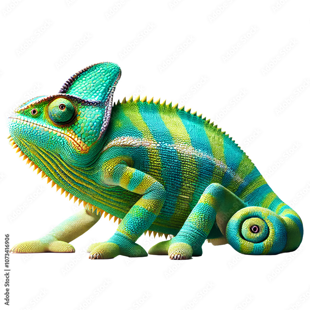Obraz premium Chameleon cutout