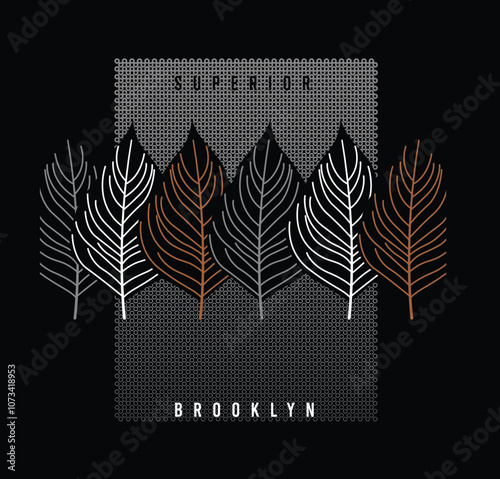 superior brooklyn feather t-shirt design