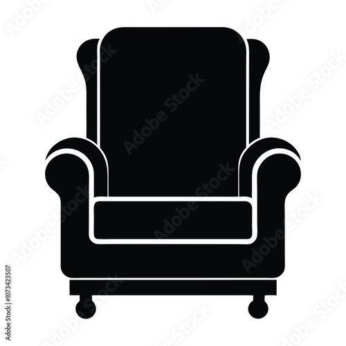 Recliner vector silhouette